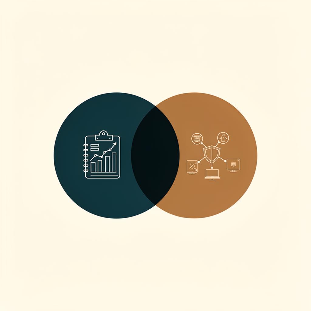 Accounting and IT systems overlapping as one operating problem